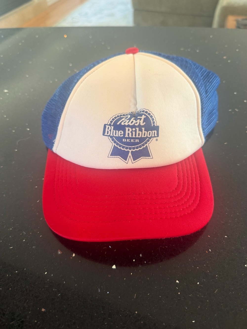 Pabst Blue Ribbon Trucker Hat - Red, White & Blue